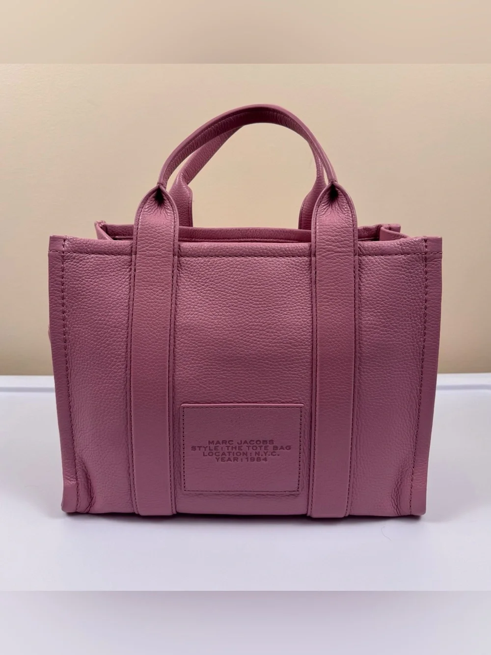 Marc Jacobs The Medium Leather Tote Bag Crossbody with Dust Bag
